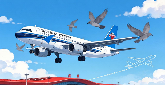 南航 CZ3554 航班上海虹桥飞深圳途中遇鸟击后安全返航