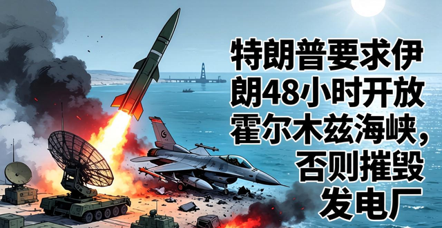 特朗普要求伊朗48小时开放霍尔木兹海峡，否则摧毁发电厂