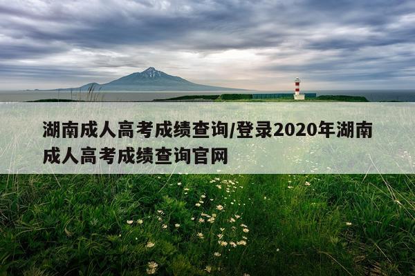 湖南成人高考成绩查询/登录2020年湖南成人高考成绩查询官网