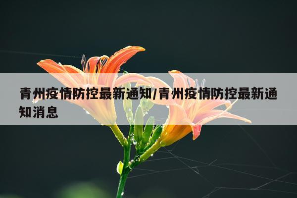 青州疫情防控最新通知/青州疫情防控最新通知消息