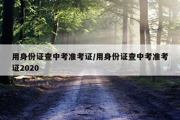 用身份证查中考准考证/用身份证查中考准考证2020