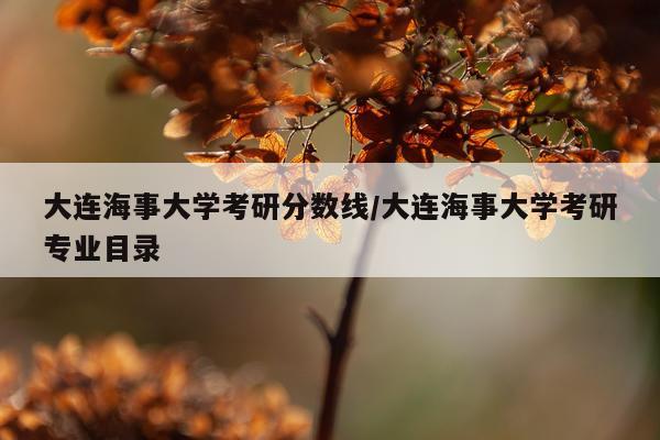 大连海事大学考研分数线/大连海事大学考研专业目录
