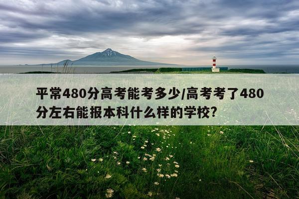 平常480分高考能考多少/高考考了480分左右能报本科什么样的学校?
