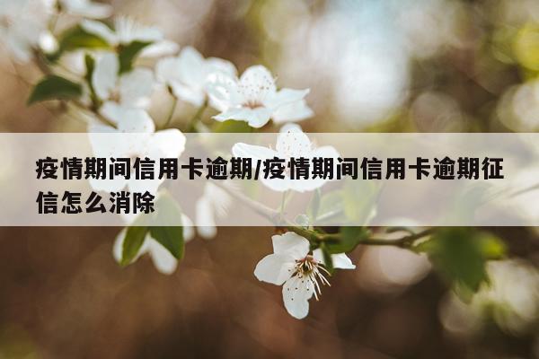 疫情期间信用卡逾期/疫情期间信用卡逾期征信怎么消除