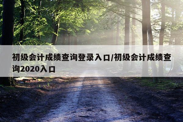 初级会计成绩查询登录入口/初级会计成绩查询2020入口