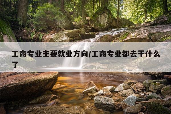 工商专业主要就业方向/工商专业都去干什么了