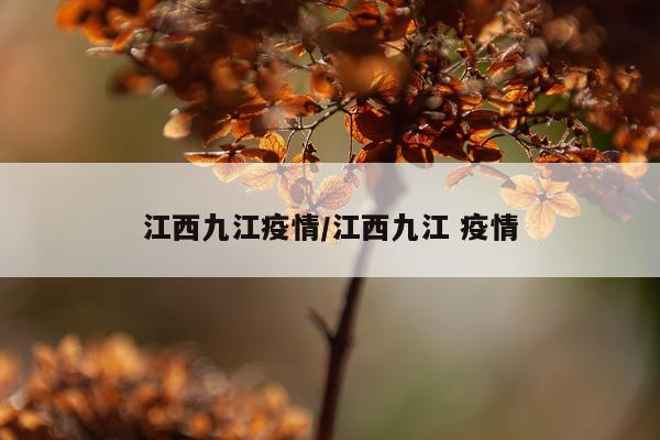 江西九江疫情/江西九江 疫情