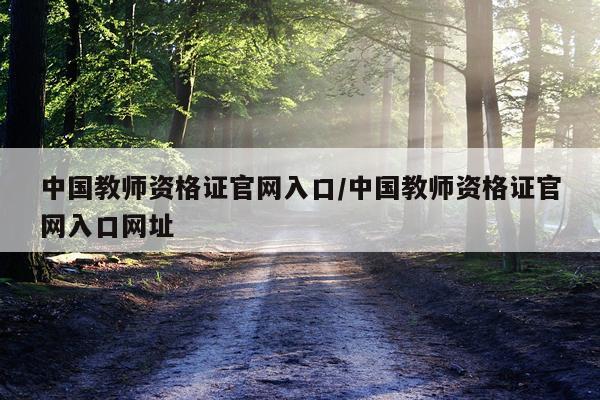 中国教师资格证官网入口/中国教师资格证官网入口网址