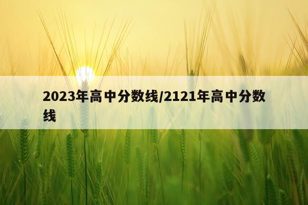 2023年高中分数线/2121年高中分数线