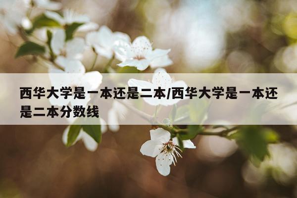西华大学是一本还是二本/西华大学是一本还是二本分数线