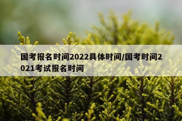 国考报名时间2022具体时间/国考时间2021考试报名时间