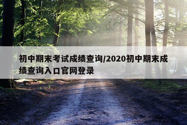 初中期末考试成绩查询/2020初中期末成绩查询入口官网登录