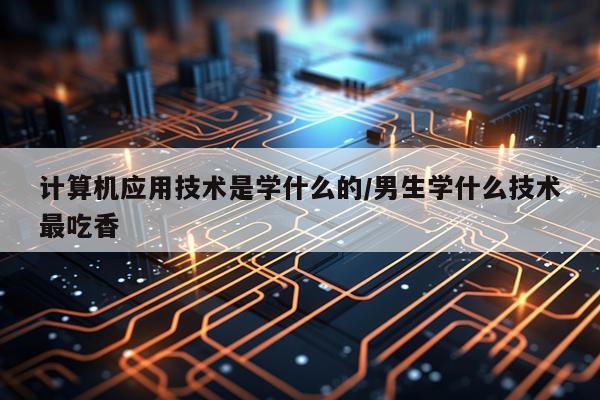 计算机应用技术是学什么的/男生学什么技术最吃香