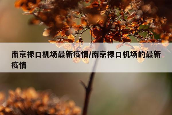 南京禄口机场最新疫情/南京禄口机场的最新疫情
