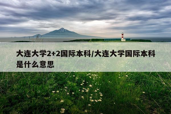 大连大学2+2国际本科/大连大学国际本科是什么意思