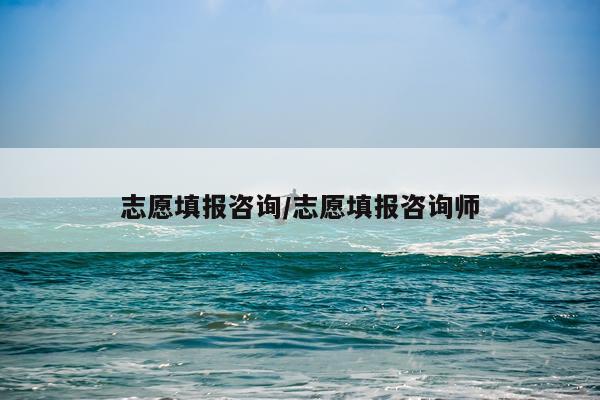 志愿填报咨询/志愿填报咨询师