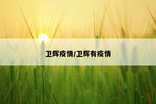卫辉疫情/卫辉有疫情