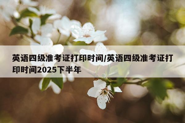 英语四级准考证打印时间/英语四级准考证打印时间2025下半年