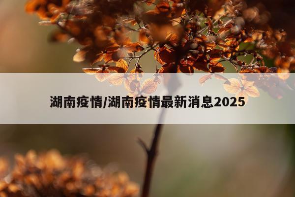 湖南疫情/湖南疫情最新消息2025