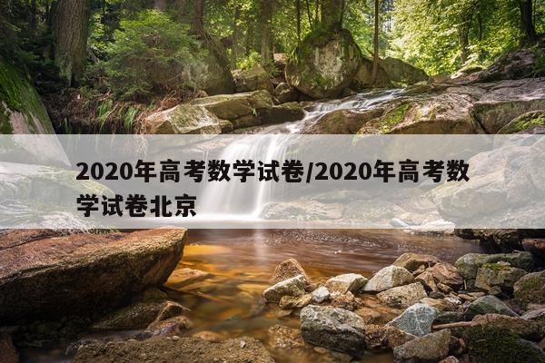 2020年高考数学试卷/2020年高考数学试卷北京