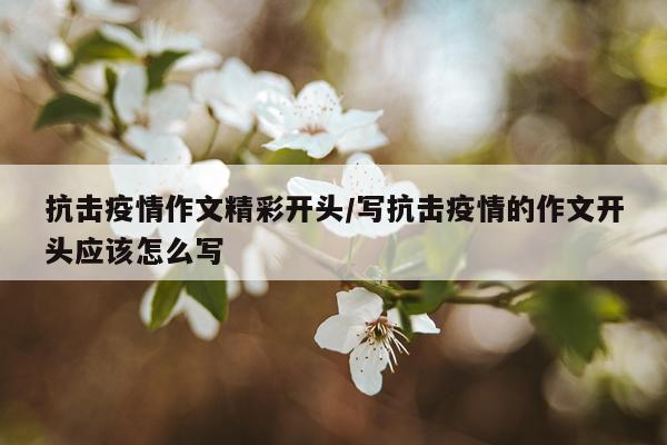 抗击疫情作文精彩开头/写抗击疫情的作文开头应该怎么写