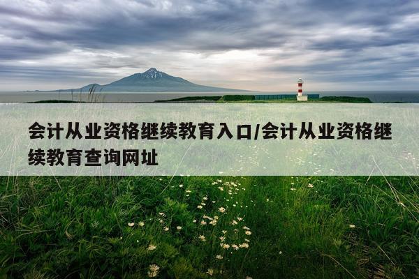 会计从业资格继续教育入口/会计从业资格继续教育查询网址