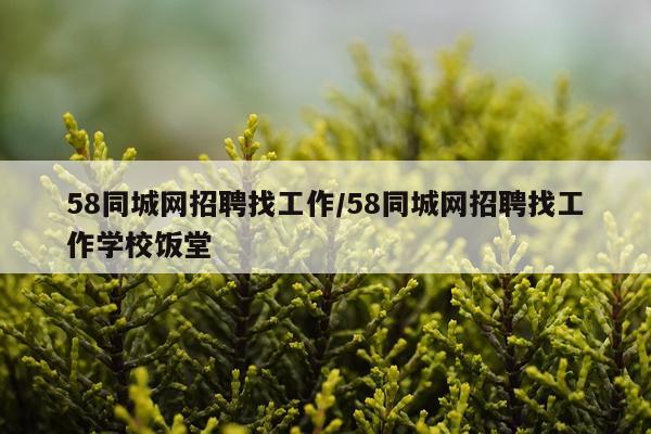 58同城网招聘找工作/58同城网招聘找工作学校饭堂
