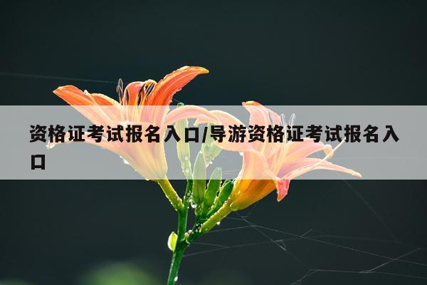 资格证考试报名入口/导游资格证考试报名入口
