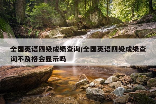 全国英语四级成绩查询/全国英语四级成绩查询不及格会显示吗