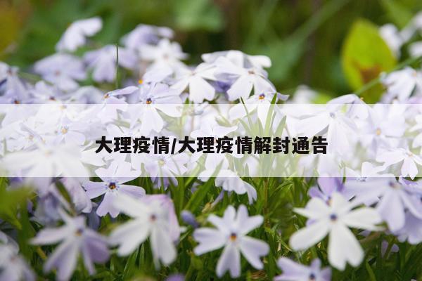 大理疫情/大理疫情解封通告