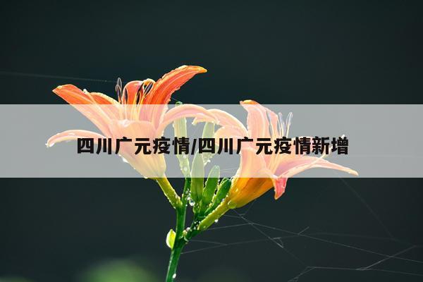 四川广元疫情/四川广元疫情新增