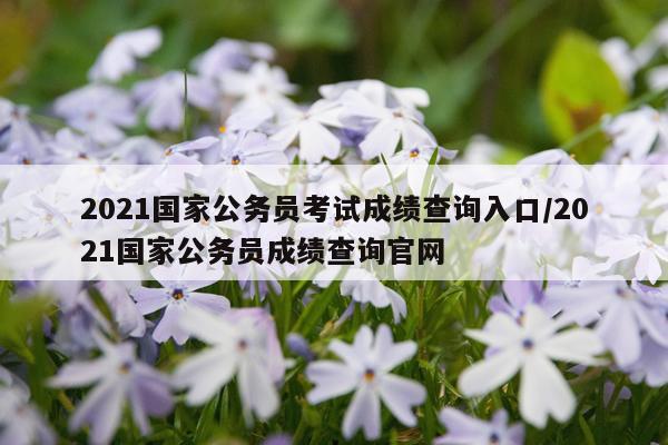 2021国家公务员考试成绩查询入口/2021国家公务员成绩查询官网