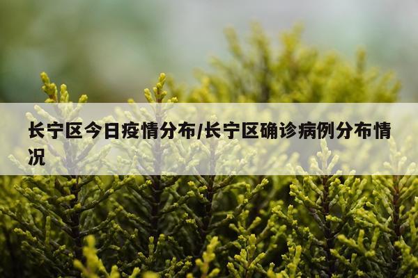 长宁区今日疫情分布/长宁区确诊病例分布情况