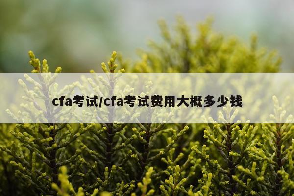 cfa考试/cfa考试费用大概多少钱