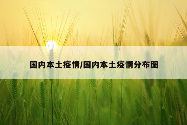 国内本土疫情/国内本土疫情分布图
