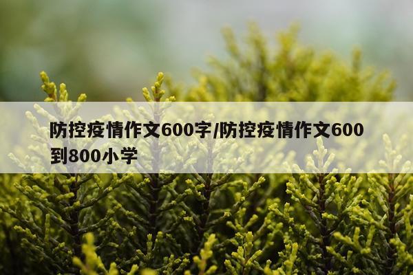 防控疫情作文600字/防控疫情作文600到800小学
