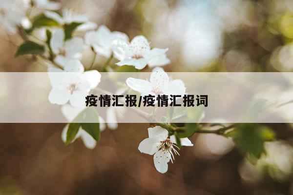 疫情汇报/疫情汇报词