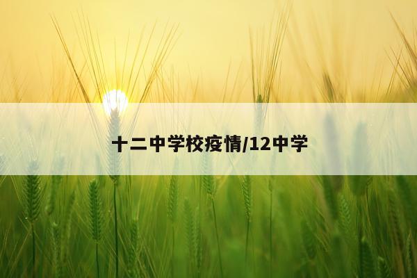 十二中学校疫情/12中学
