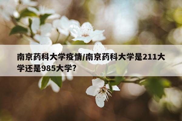 南京药科大学疫情/南京药科大学是211大学还是985大学?