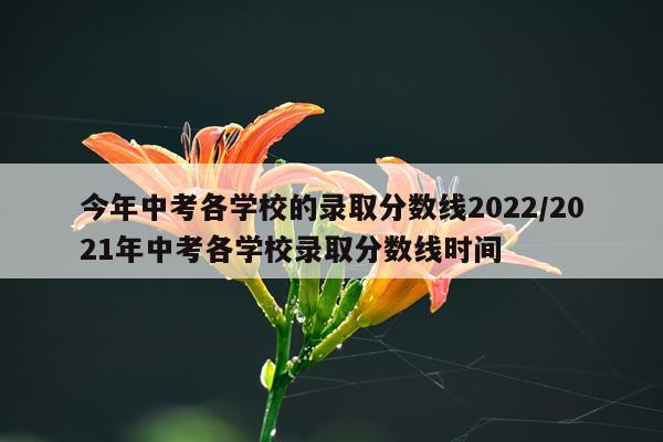 今年中考各学校的录取分数线2022/2021年中考各学校录取分数线时间
