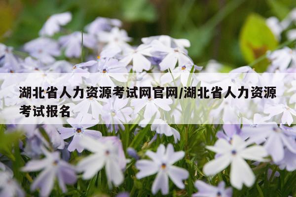 湖北省人力资源考试网官网/湖北省人力资源考试报名