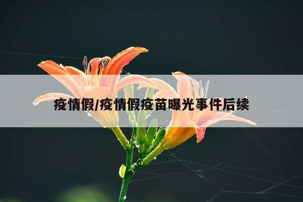 疫情假/疫情假疫苗曝光事件后续