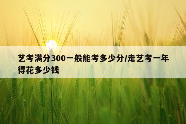 艺考满分300一般能考多少分/走艺考一年得花多少钱