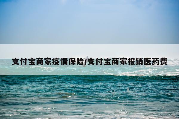 支付宝商家疫情保险/支付宝商家报销医药费