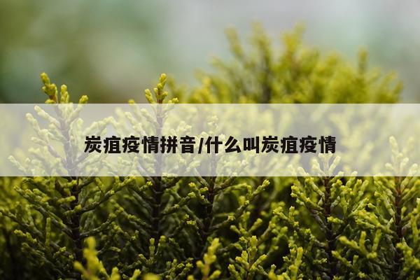 炭疽疫情拼音/什么叫炭疽疫情