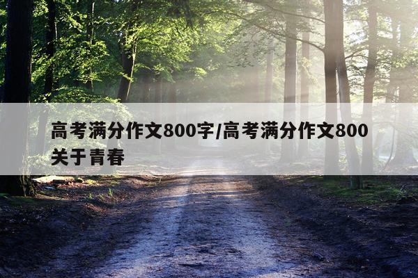 高考满分作文800字/高考满分作文800关于青春