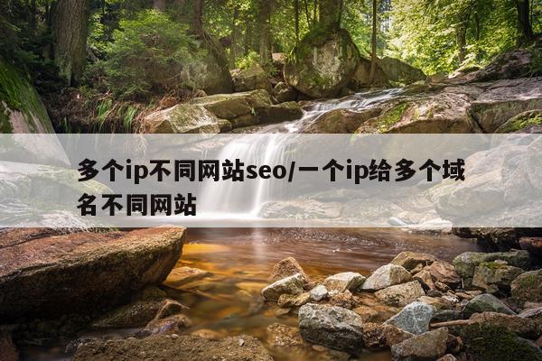 多个ip不同网站seo/一个ip给多个域名不同网站