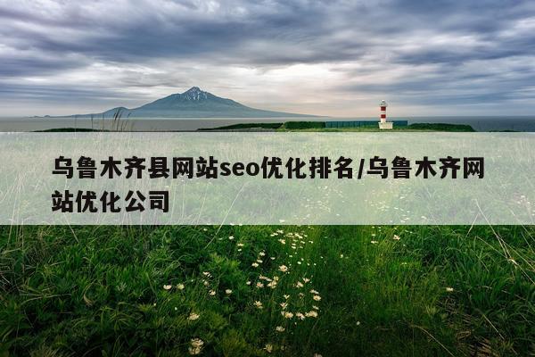 乌鲁木齐县网站seo优化排名/乌鲁木齐网站优化公司