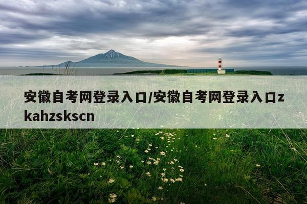 安徽自考网登录入口/安徽自考网登录入口zkahzskscn