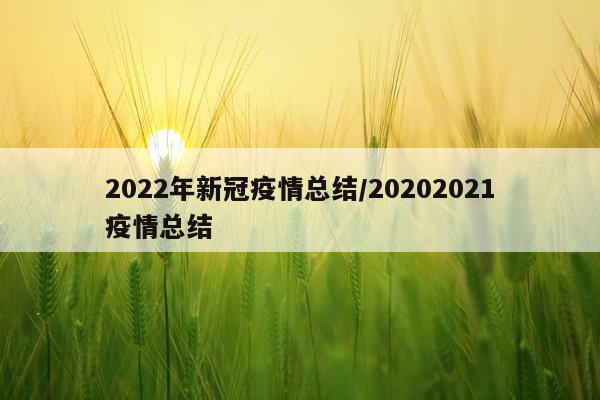 2022年新冠疫情总结/20202021疫情总结